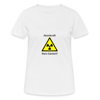 Atomkraft - Nein Danke - Frauen T-Shirt atmungsaktiv - Weiß - Vorne - AI Model Female 172 dark (172cm)