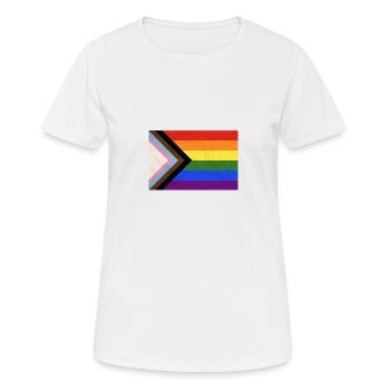 Progress Flag - Women's Breathable T-Shirt - white - Front - AI Model Female 172 dark (172cm)