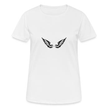 Flügel · Wings · Symbole · Formen - Frauen T-Shirt atmungsaktiv - Weiß - Vorne - AI Model Female 172 dark (172cm)
