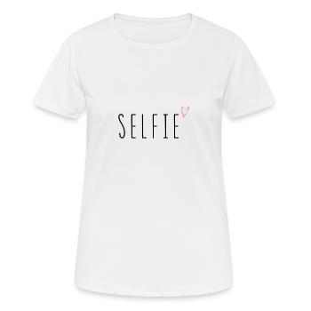 Selfie - Frauen T-Shirt atmungsaktiv - Weiß - Vorne - AI Model Female 172 dark (172cm)