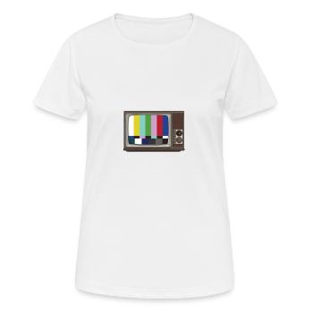 retro - Frauen T-Shirt atmungsaktiv - Weiß - Vorne - AI Model Female 172 dark (172cm)