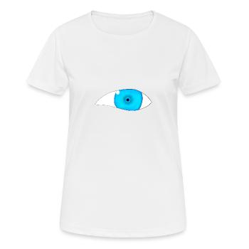 Oeil - T-shirt respirant Femme - blanc - Devant - AI Model Female 172 dark (172cm)