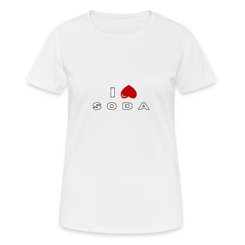 Ich hasse Soda - Frauen T-Shirt atmungsaktiv - Weiß - Vorne - AI Model Female 172 dark (172cm)