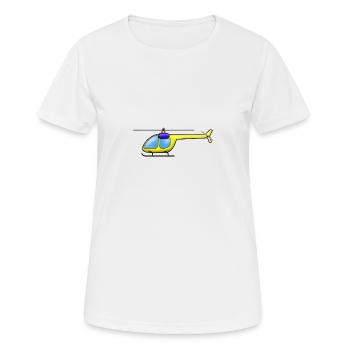 jaune hélicoptère - T-shirt respirant Femme - blanc - Devant - AI Model Female 172 dark (172cm)