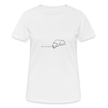 Hundeleben Unisex Casper - Frauen T-Shirt atmungsaktiv - Weiß - Vorne - AI Model Female 172 dark (172cm)