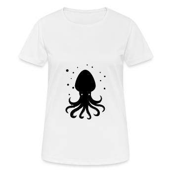Octopus Octopus Zoo animal tentacules marins - T-shirt respirant Femme - blanc - Devant - AI Model Female 172 dark (172cm)