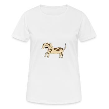Slobbering Dog - Women's Breathable T-Shirt - white - Front - AI Model Female 172 dark (172cm)