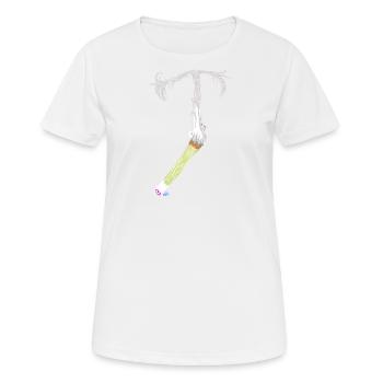 Dormis v2.00Cami - Frauen T-Shirt atmungsaktiv - Weiß - Vorne - AI Model Female 172 dark (172cm)