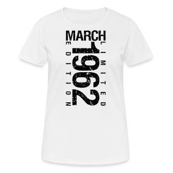 Anniversaire Mars 1962 Mars né en Mars - T-shirt respirant Femme - blanc - Devant - AI Model Female 172 dark (172cm)