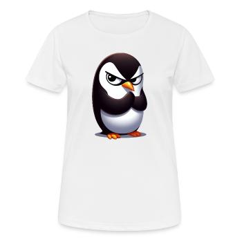 Pinguin Lustige Tiere - Frauen T-Shirt atmungsaktiv - Weiß - Vorne - AI Model Female 172 dark (172cm)