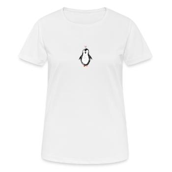 manchot - T-shirt respirant Femme - blanc - Devant - AI Model Female 172 dark (172cm)
