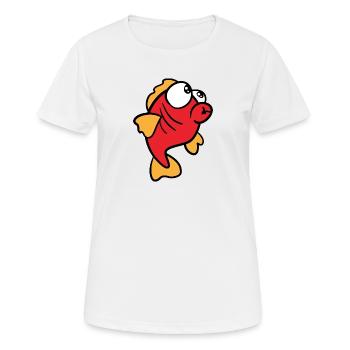 Pêcheurs de poisson de pêche pêcheur de pêche - T-shirt respirant Femme - blanc - Devant - AI Model Female 172 dark (172cm)