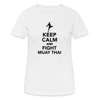 Muay Thai - T-shirt respirant Femme - blanc - Devant - AI Model Female 172 dark (172cm)