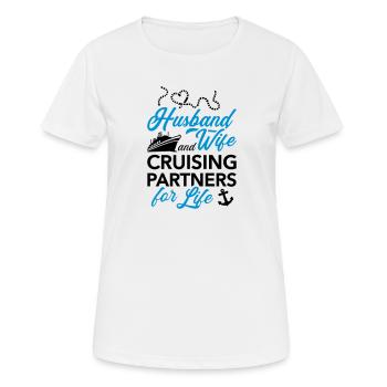 Kreuzfahrt - Frauen T-Shirt atmungsaktiv - Weiß - Vorne - AI Model Female 172 dark (172cm)