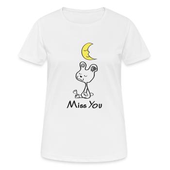 Miss You my Darling - Frauen T-Shirt atmungsaktiv - Weiß - Vorne - AI Model Female 172 dark (172cm)