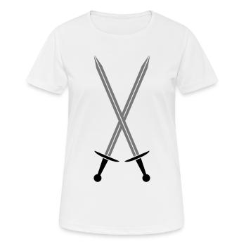 Épées croisées - T-shirt respirant Femme - blanc - Devant - AI Model Female 172 dark (172cm)