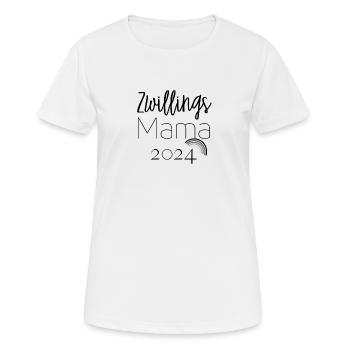 Zwillings Mama - Frauen T-Shirt atmungsaktiv - Weiß - Vorne - AI Model Female 172 dark (172cm)