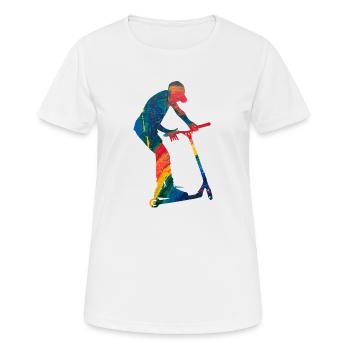 Freestyle-Roller - Frauen T-Shirt atmungsaktiv - Weiß - Vorne - AI Model Female 172 dark (172cm)
