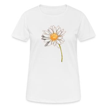 Pâquerette - T-shirt respirant Femme - blanc - Devant - AI Model Female 172 dark (172cm)