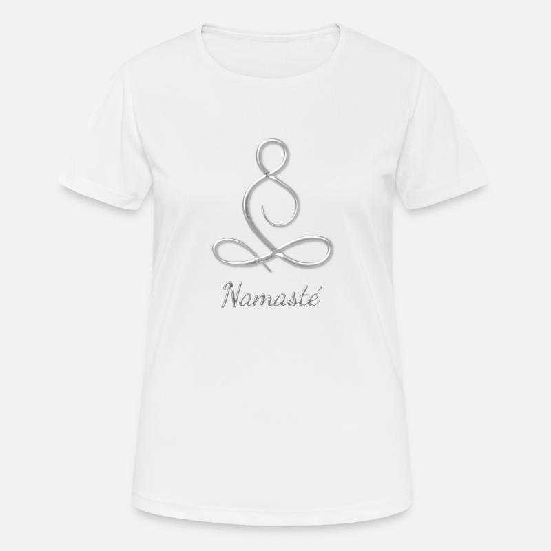 Namasté silver 3D - Women's Breathable T-Shirt - white