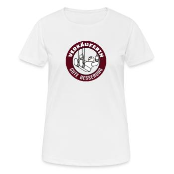 Gute Besserung Verkäuferin Alles Gute Gesundheit - Frauen T-Shirt atmungsaktiv - Weiß - Vorne - AI Model Female 172 dark (172cm)
