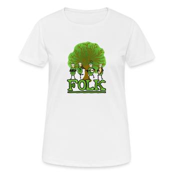 Irish Folk Band - Women's Breathable T-Shirt - white - Front - AI Model Female 172 dark (172cm)