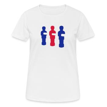 Kicker - Frauen T-Shirt atmungsaktiv - Weiß - Vorne - AI Model Female 172 dark (172cm)