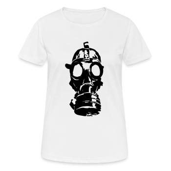 gas maske - Frauen T-Shirt atmungsaktiv - Weiß - Vorne - AI Model Female 172 dark (172cm)