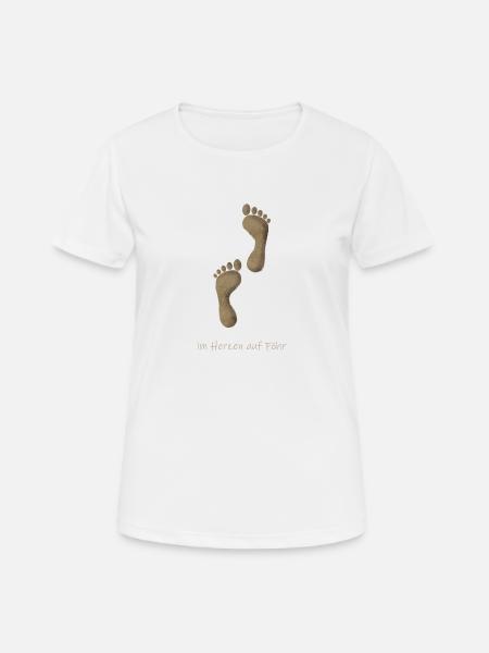 Föhr Sand - Frauen T-Shirt atmungsaktiv - Weiß