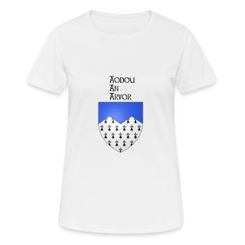 aodou an arvor / coast of armor - Women's Breathable T-Shirt - white - Front - AI Model Female 172 dark (172cm)