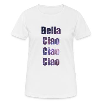Bella Ciao - Frauen T-Shirt atmungsaktiv - Weiß - Vorne - AI Model Female 172 dark (172cm)