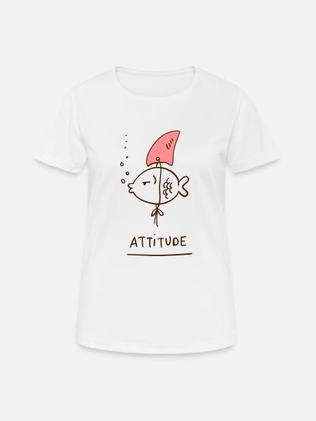 Haltung - Frauen T-Shirt atmungsaktiv - Weiß