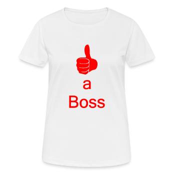 comme un patron super TShirt \ pull \ hoodie \ cap bos - T-shirt respirant Femme - blanc - Devant - AI Model Female 172 dark (172cm)