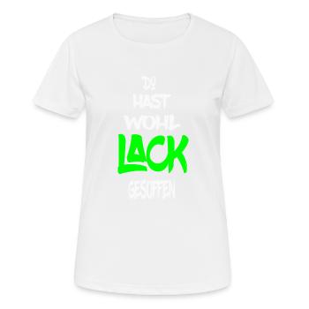 Lustiger Spruch Lack gesoffen , für den Lackierer - Frauen T-Shirt atmungsaktiv - Weiß - Vorne - AI Model Female 172 dark (172cm)