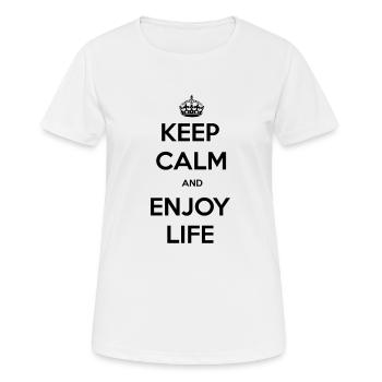 Keep Calm - Women's Breathable T-Shirt - white - Front - AI Model Female 172 dark (172cm)