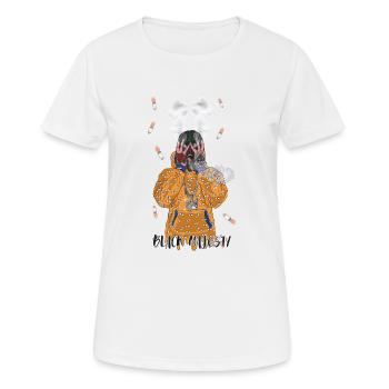 BLACKMASK 2K20 - Frauen T-Shirt atmungsaktiv - Weiß - Vorne - AI Model Female 172 dark (172cm)