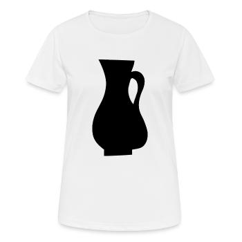 Abstrakte Kunst Objekt Kanne Geschenkidee - Frauen T-Shirt atmungsaktiv - Weiß - Vorne - AI Model Female 172 dark (172cm)
