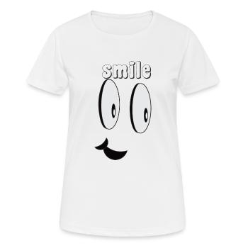 sourire - T-shirt respirant Femme - blanc - Devant - AI Model Female 172 dark (172cm)
