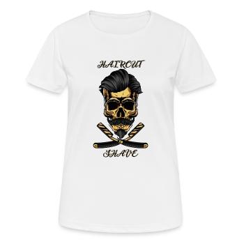 Skull Haircut And Shave - Markus - Women's Breathable T-Shirt - white - Front - AI Model Female 172 dark (172cm)