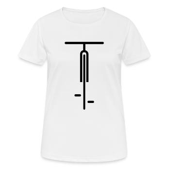 Minimalist bike - Women's Breathable T-Shirt - white - Front - AI Model Female 172 dark (172cm)
