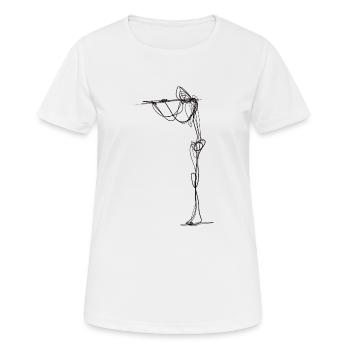 Flûte - T-shirt respirant Femme - blanc - Devant - AI Model Female 172 dark (172cm)