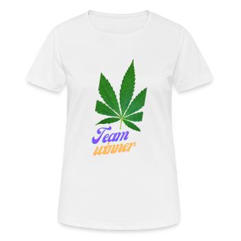 gagnant de l’équipe, dictons drôles, cadeau - T-shirt respirant Femme - blanc - Devant - AI Model Female 172 dark (172cm)