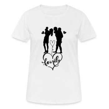 I love my family - Women's Breathable T-Shirt - white - Front - AI Model Female 172 dark (172cm)