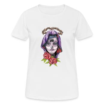 Catrina - jour des morts mexique - halloween - T-shirt respirant Femme - blanc - Devant - AI Model Female 172 dark (172cm)