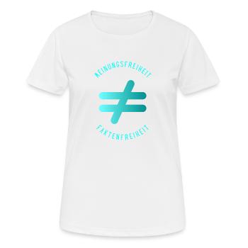 Meinungsfreiheit nicht Faktenfreiheit 5 - Frauen T-Shirt atmungsaktiv - Weiß - Vorne - AI Model Female 172 dark (172cm)