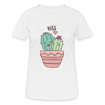 KISS - Women's Breathable T-Shirt - white - Front - AI Model Female 172 dark (172cm)