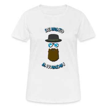Bavarois barbu - T-shirt respirant Femme - blanc - Devant - AI Model Female 172 dark (172cm)