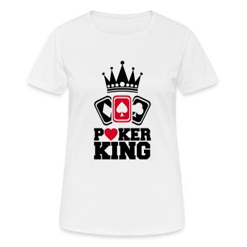 Roi du poker - T-shirt respirant Femme - blanc - Devant - AI Model Female 172 dark (172cm)