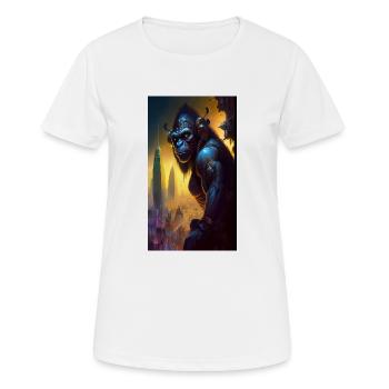 MOTHER SPACESHIP ABOVE FUTURISTIC CITY INHABITED - T-shirt respirant Femme - blanc - Devant - AI Model Female 172 dark (172cm)