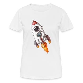 Rocket Space Space - Women's Breathable T-Shirt - white - Front - AI Model Female 172 dark (172cm)